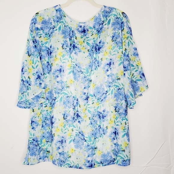 Jason Wu Embroidered Floral Blouse And Cami Size M Sheer Loose Flowy Top Beaded - Picture 6 of 16